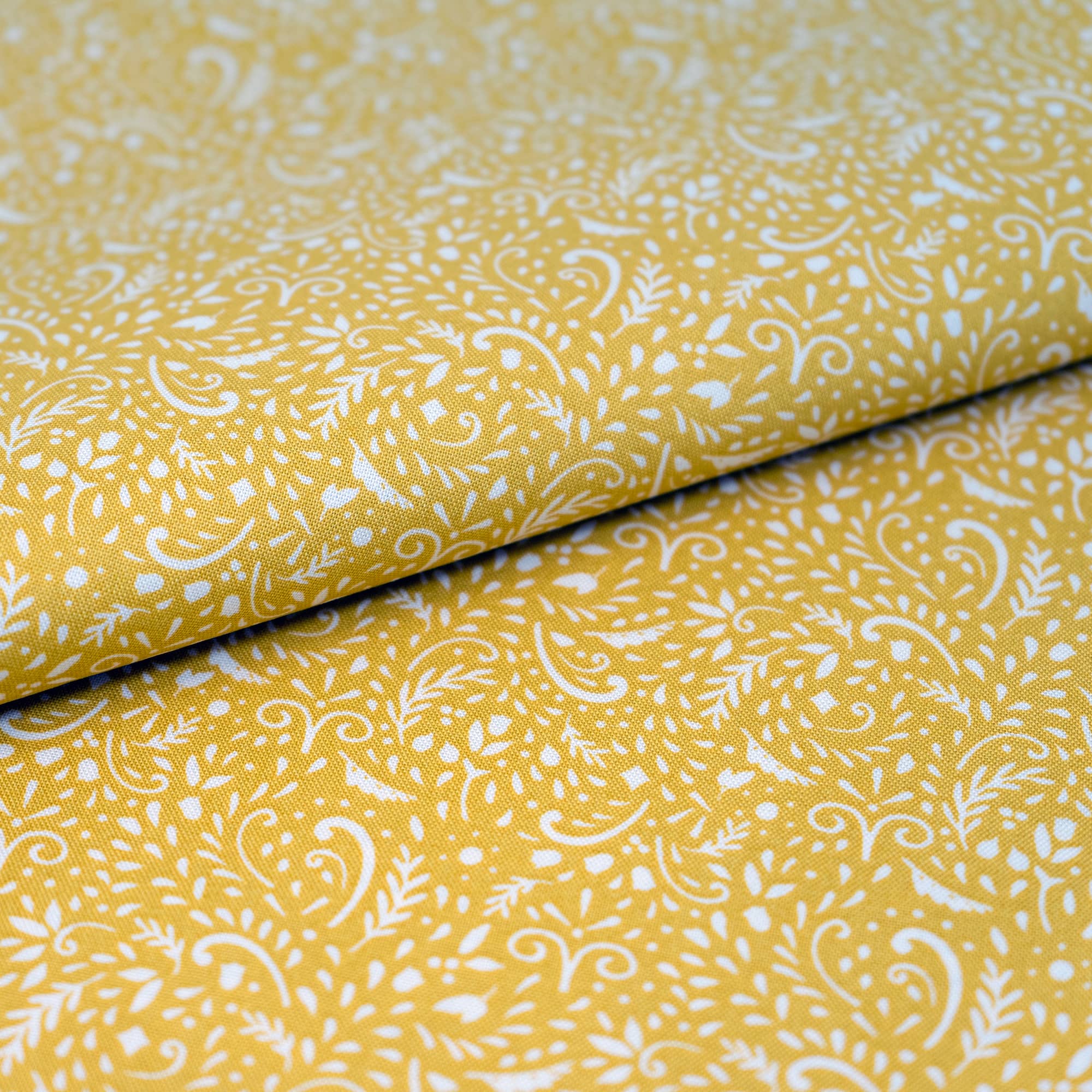 SINGER Christmas Yellow Burst Cotton Fabric